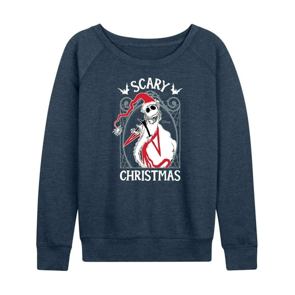 The Nightmare Before Christmas - Jack Scary Christmas - Women's Lightweight French Terry Long Sleeve Shirt