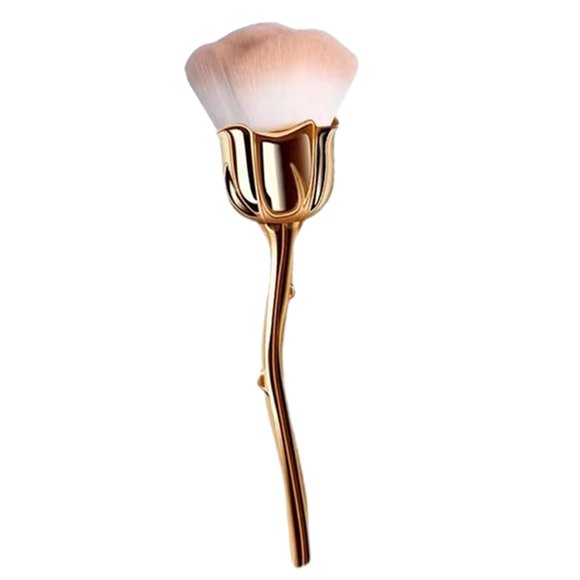 Herramienta de Belleza, Brocha de Maquillaje, Brocha Facial, Forma de Rosa de Viaje, Brocha de Maquillaje en Polvo Suave, Brocha para Rubor Facial Par estilo C
