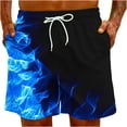 thumbnail image 5 of Midsumdr Mens Shorts 2025 Summer Fashion Flame Printing Hawaiian Beach Shorts Casual Loose Plus Size Outdoor Travel Shorts, 5 of 7