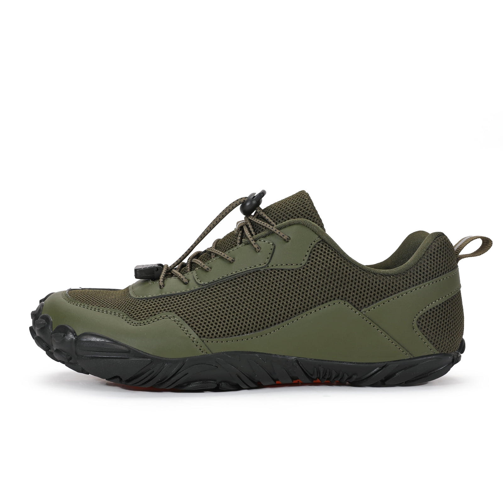 Barefoot Water Shoes Mens Trail Runner Wide Toe Box Hiking Shoes Minimalist Zero Drop Sole Quick Dry Water Sports Sneakers Dark Green 44
