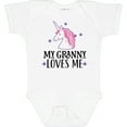 thumbnail image 3 of Inktastic My Granny Loves Me Unicorn Girls Baby Bodysuit, 3 of 5