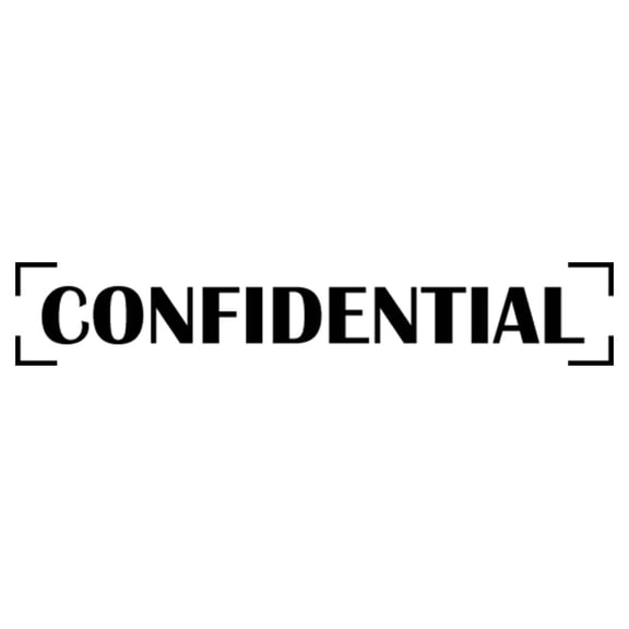 Printtoo Confidential Self Inking Rubber Stamp Pre-Inked Office Stamp- Home Office Business Stationery, Black- 42 x 9 mm