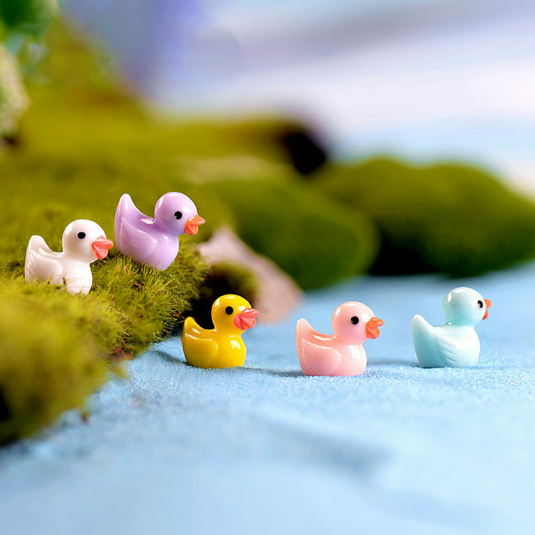 Tuelaly 20pcs Mini Duck Cartoon Design Tiny Ducks Miniature