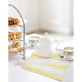 thumbnail image 4 of Lemon Yellow White Kitchen Dish Towels for Drying Dishes Set of 2, Gradient Vertical Stripes Geometric Waffle Weave Microfiber Hand Tea Bathroom Towels Quick Dry & Absorbent Towel 12x12, 4 of 7