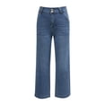 thumbnail image 6 of Hvot&aat Women Straight Wide Leg Jeans High Waist Button Zipper Denim Pants Washed Pants With Pocket, 6 of 7