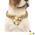 thumbnail image 1 of Pet Collars 14mm Gold Color Dog Chain Collar Choker Stainless Steel Pet Accessories Safety Training Rope, 1 of 5