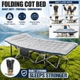 thumbnail image 5 of Camping Cot for Adults with 2 Sided Mattress - 75" x 28" Cot, 1200D Oxford Portable Cot Bed with Carry Bag for Camp Travel Guest, 5 of 11