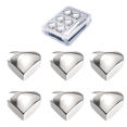 thumbnail image 1 of Juego de piedras para whisky - 8 cubitos de hielo reutilizables de acero inoxidable, 1 of 5