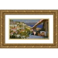 thumbnail image 1 of Obuchovsky, Yury 24x14 Gold Ornate Wood Framed with Double Matting Museum Art Print Titled - Town by the Sea, 1 of 4