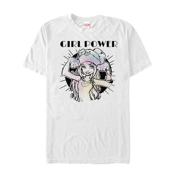 Men's Marvel Runaways Molly Girl Power  Graphic Tee White Large