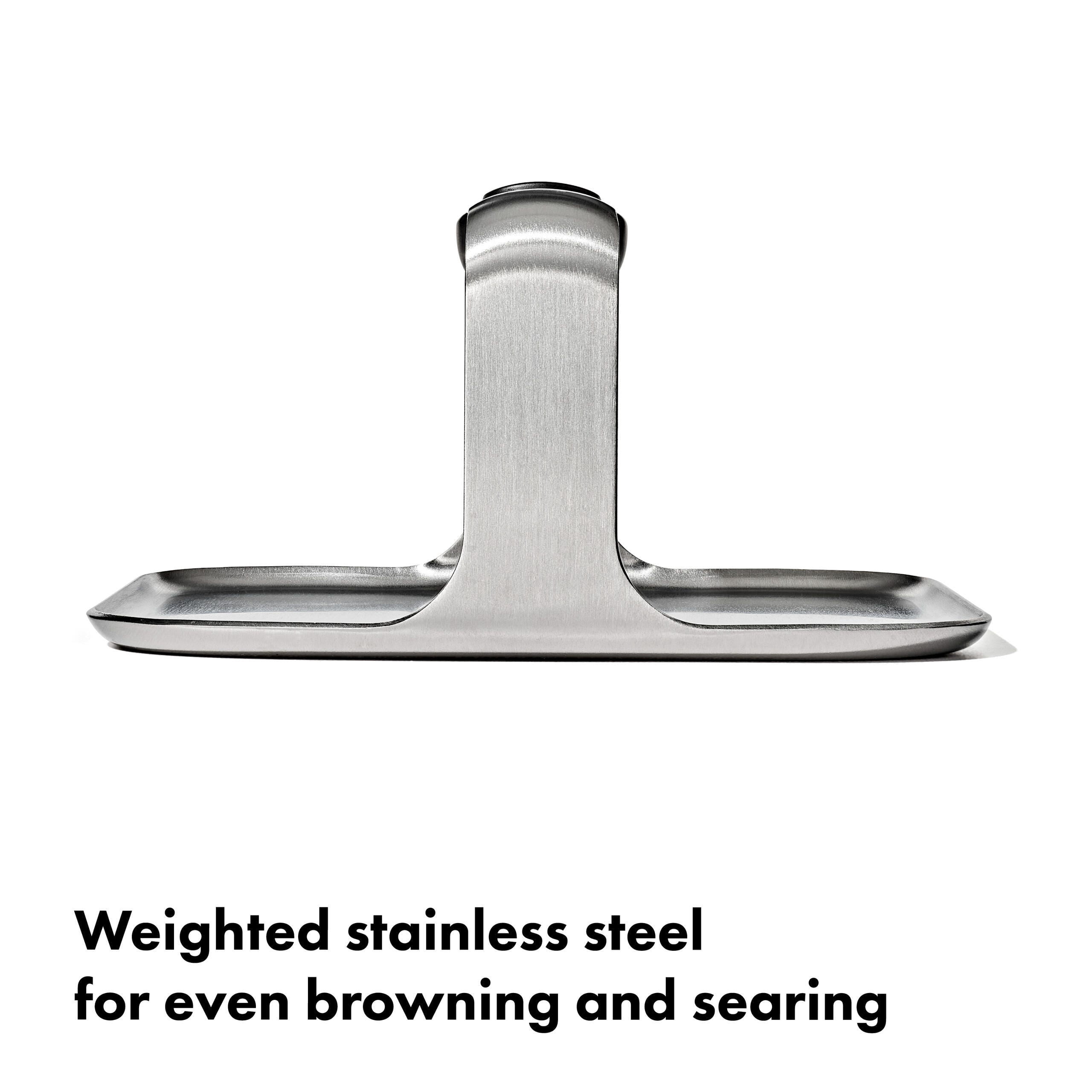 OXO Grilling Stainless Steel Burger Press, Heavy-Duty Smash Burger Press for Bacon, Sandwiches, Steaks and Griddle Cooking