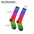 thumbnail image 5 of Balery Rainbow Glitter Printed Novelty Socks Men's Women's Crew Socks Sports Socks Knee High Socks Cotton Socks Quirky and Cool Socks, 5 of 9