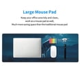 thumbnail image 5 of Rocae Lonely Night Wolf for Gaming Mouse Pad, Mouse Pad Large, Office Computer Keyboard Mousepad, Keyboard and Mouse Pad with Stitched Edges,31.5 x 11.8 in, 5 of 5