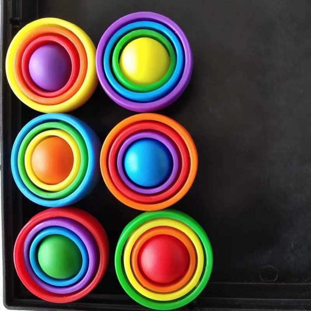 Pelota de descompresión 3D, pelota de descompresión con giro ilimitado, juguete educativo de descompresión