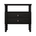 thumbnail image 6 of THOWDEE 3 Pieces Bedroom Sets, Queen Size Wood Platform Bed with 2 Nightstands, Bed Frame with Gourd Shaped Headboard and Footboard, Black, 6 of 9
