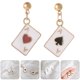 thumbnail image 2 of EeaseMX 1 par de pendientes de naipes colgantes, pendientes de botón, joyería creativa para las orejas, 2 of 8