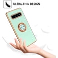 thumbnail image 4 of for Samsung Galaxy S10 Plus Case with Ring Holder Kickstand 360 Degree Rotation  Car Finger Slim Cover Shockproof Full Body Protective Phone Case for Samsung S10 Plus, Mint Green, 4 of 16