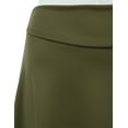 thumbnail image 3 of Doublju Women's Elastic High Waist Band Flared Midi Skirt (Plus Size Available), 3 of 4
