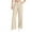 White, variant on KAUOD Girls Dress Uniform Pants Baggy Wide Leg Straight Long Trousers with Pockets Teen Kids Performance Business Pants