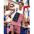 thumbnail image 4 of 250th Anniversary Mens American Flag Overalls Shorts Jumpsuit 4th of July Bib Coveralls(Red White Blue,XL), 4 of 9