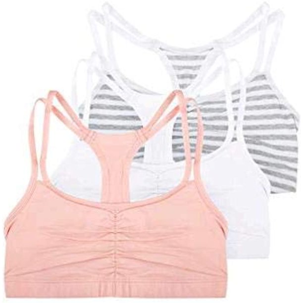 Fruit of the Loom Women's Spaghetti Strap Cotton Sports Bra, 3Pack