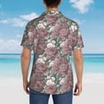 thumbnail image 4 of Susaid Rose Flowers Print Hawaiian Shirts for Men Women,Hawaiian Summer Short-Sleeve Casual Relaxed-Fit Button-Down,Large, 4 of 7