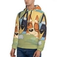 thumbnail image 3 of Lsque Bluey Pattern Casual Men's Hoodie,Hooded Sweatshirt with Kangaroo Pocket,Pullover Hoodie-Small, 3 of 8