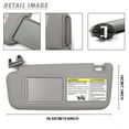 thumbnail image 5 of Left Driver Side Sun Visor Gray with Sunroof Compatible with Toyota RAV4 2006 2007 2008 2009 2010 2011 2012 2013 Sunvisor Replaces # 74320-42501-B2, 5 of 7