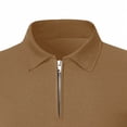 thumbnail image 5 of BangWanChi Men's Quarter Zip Lapel Collar Shirts Top Fashion Mens Short Sleeve Casual Patchwork T-Shirts for Daily Wear, 5 of 5