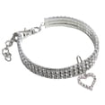 thumbnail image 1 of Collar de perro con brillantes diamantes de imitación en forma de corazón para mascotas de Dog Kingdom, 1 of 5