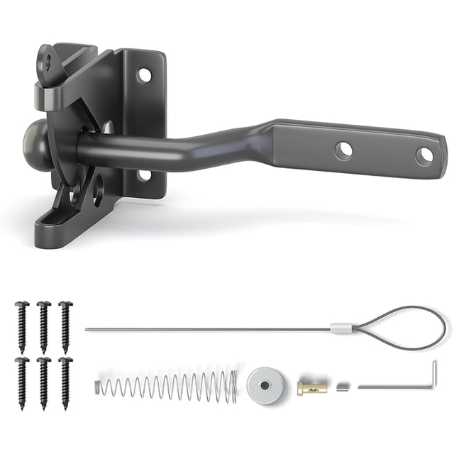 Pestillo automático autoblocante para puertas de madera