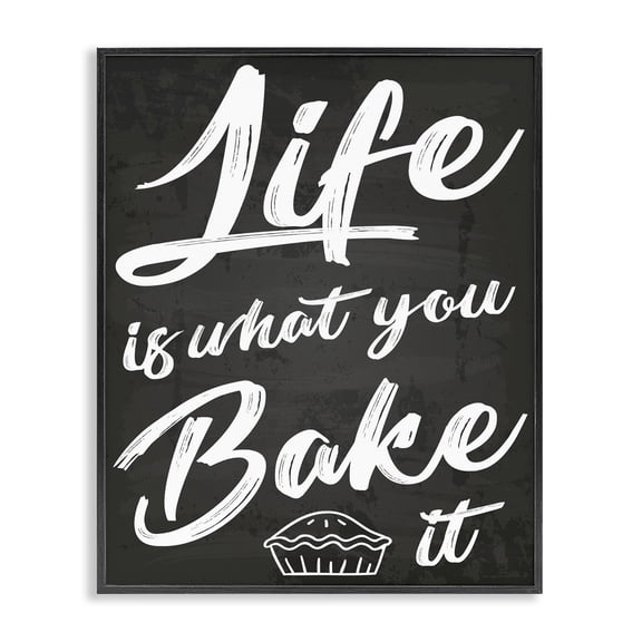Stupell Industries Rustic Lodge Life Is What You Bake It Black Framed Giclee Art, 16 x 20, by Nicole DeCamp