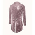 thumbnail image 3 of 2025 Mens Sequins Tailcoat Jacket Victorian Steampunk Swallowtail Costumes Gothic Victorian Frock Party Show Tux Blazer Coat Pink S, 3 of 3