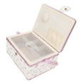thumbnail image 4 of Cesta de costura vintage, caja organizadora para guardar agujas, hilos y telas para el hogar, 4 of 15