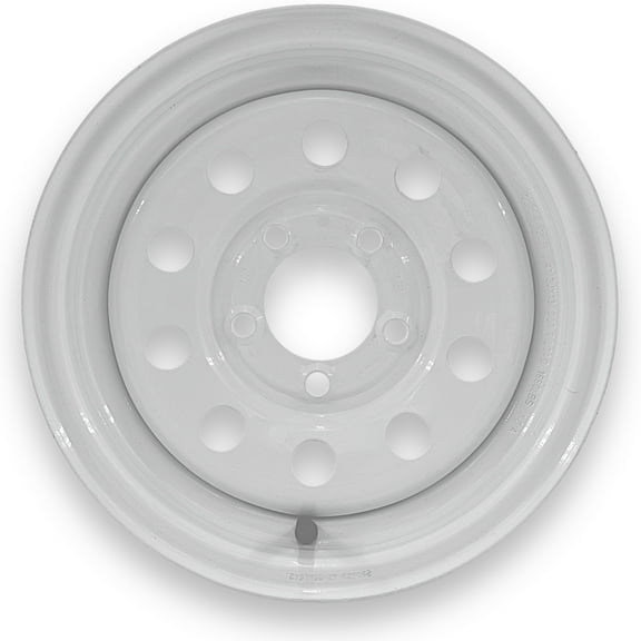 SteelMaster Steel Trailer Wheel 13x4.5 5 on 4.5 Bolt TR413 White Modular
