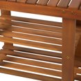 thumbnail image 3 of Resenkos 3-Tier Shoe Rack Bench, Acacia Wood Shoe Organizer, Rustic Entryway Bench With Storage Shelves, Teak, 3 of 7
