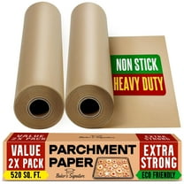 2-Pack 520 Sq.Ft Parchment Paper for Baking - 15" x 210ft Baking Paper Roll