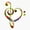 1pcs, variant on Treble Clef Heart Musician Art Vinyl Decal Sticker