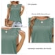 thumbnail image 3 of Blusa de manga con volantes para mujer, cuello redondo, elegante, transpirable, para uso diario, 3 of 5