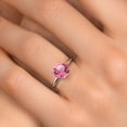 thumbnail image 4 of Gem Stone King 14K White Gold Pink Mystic Topaz Solitaire Engagement Ring for Women | 2.00 Cttw | Round 8MM | Gemstone November Birthstone | Size 6, 4 of 6
