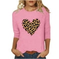 thumbnail image 2 of Vetsdori Valentine Tops for Women Plus Size Summer Blouses 3/4 Sleeve Holiday Cute Graphic,Gifts for Girlfriend Ladies T-Shirts Fashion, 2 of 5