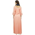 thumbnail image 4 of Bimba Women's Maxi Dress With Tassel With Scarf Boho Peach Summer Dresses-6, 4 of 5