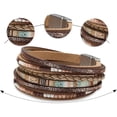 thumbnail image 4 of Xinyolin Bohemia Multi-layer Women Bracelet Faux Leather Ethnic Boho Style Handmade Girls Cuff Bracelet Fashion Jewelry, 4 of 7