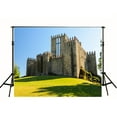 thumbnail image 1 of EREHome Polyester Fabric 7x5ft Green Meadow Castle Photography Backdrop Blue Sky Photo Background, 1 of 2