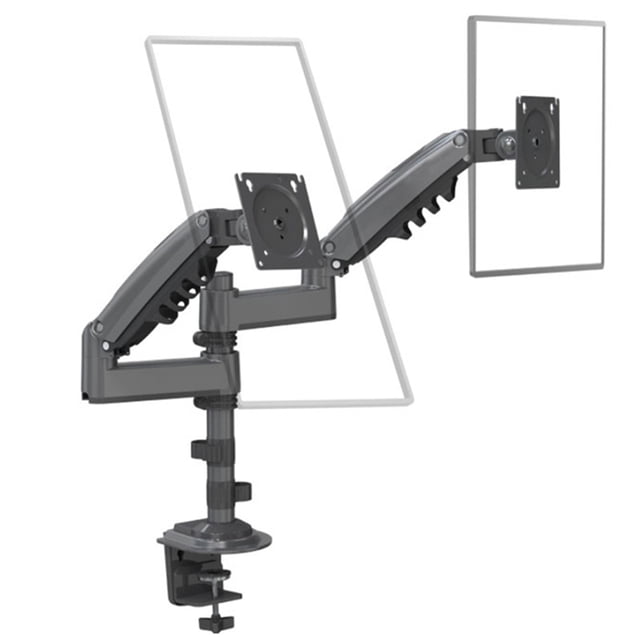 H180 Desktop Spring Monitor Arm 17-30inch Dual Monitor Holder Mount Arm Full Motion Display Stand Loading 2-9 Kgs