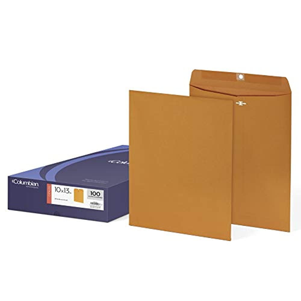 Columbian Brown Kraft Clasp & Gummed 10 x 13 Inch Columbian Clasp