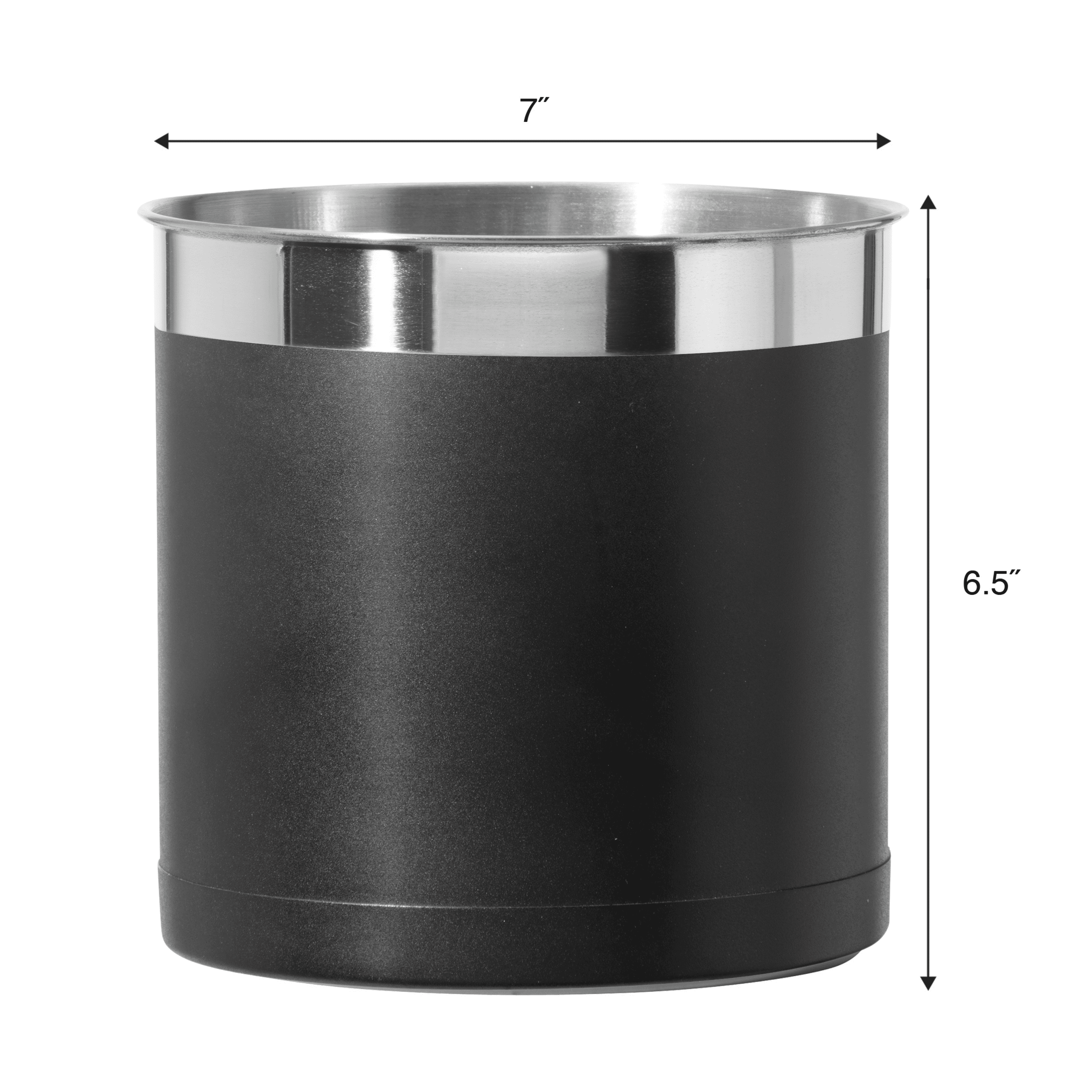 Stainless Steel Jumbo Utensil Holder (7" dia x 6.5" H)