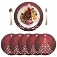 thumbnail image 5 of Ryvnso Christmas Tree Round Plate Mats Dining Table Placemat Set of 4 for Holiday Decoration, 5 of 7