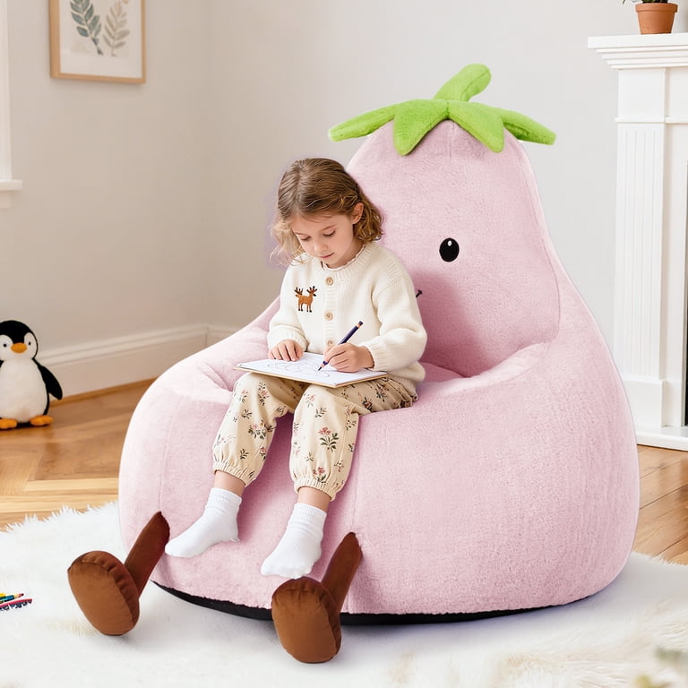SUMELL 31 Inch Eggplant-Shaped Bean Bag Sofa Chair, Cute Cartoon