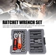 thumbnail image 4 of Yajisi 48‑Piece Ratcheting Screwdriver Set 1/4" CRV Steel, 72‑Tooth Ratchet, Cross & Slot Bits, Durable Home & Auto Repair Tool Kit, 4 of 8